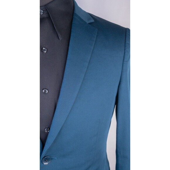 Theory Mens Cotton Unconstructed Blue Sport Coat Jacket Sz 36 Two Button EUC - Picture 4 of 14